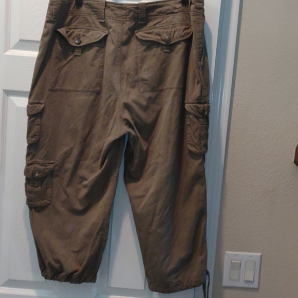 Ralph Lauren 16 Khaki Green Cargo Capris - Picture 5 of 9